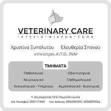 ΚΤΗΝΙΑΤΡΕΙΟ ΚΤΗΝΙΑΤΡΟΣ VETERINARY CARE ΑΛΕΞΑΝΔΡΟΥΠΟΛΗ ΕΒΡΟΣ ΞΥΠΟΛΥΤΟΥ ΧΡΙΣΤΙΝΑ ΣΠΑΝΟΥ ΕΛΕΥΘΕΡΙΑ ΟΕ